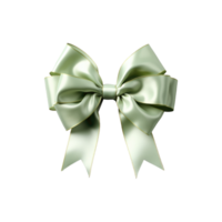 AI generated bright green ribbons tied in a bow png