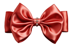 AI generated red ribbons tied in a bow professional photography png