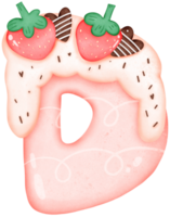 fragola e cioccolato alfabeto d png