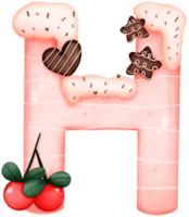 fraise et Chocolat alphabet h png