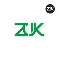 letra zuk monograma logo diseño vector