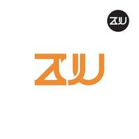 Letter ZUU Monogram Logo Design vector