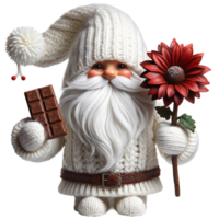 ai generado alegre Navidad póster diseño con gnomos, navidades caracteres para decoración de Navidad vacaciones, nuevo año bandera, calendario cubrir, saludo tarjeta png