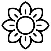 magnifique fleur contour png