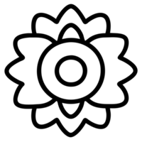 magnifique fleur contour png