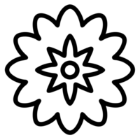 beautiful flower outline png