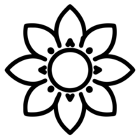 magnifique fleur contour png