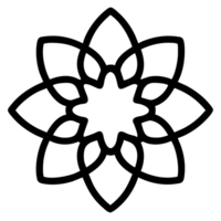 magnifique fleur contour png