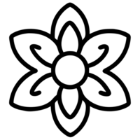 beautiful flower outline png