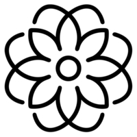 magnifique fleur contour png