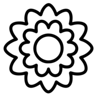 beautiful flower outline png