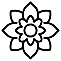 magnifique fleur contour png