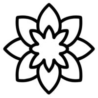 magnifique fleur contour png