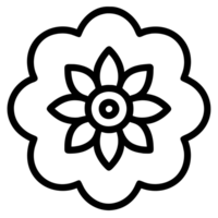 beautiful flower outline png