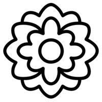 magnifique fleur contour png