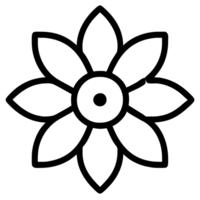 magnifique fleur contour png