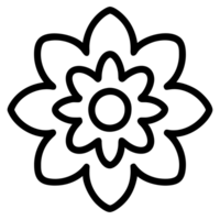 magnifique fleur contour png