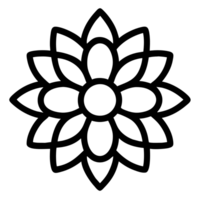 magnifique fleur contour png