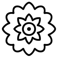 beautiful flower outline png