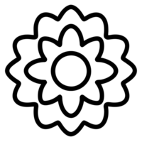 magnifique fleur contour png