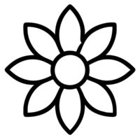 magnifique fleur contour png