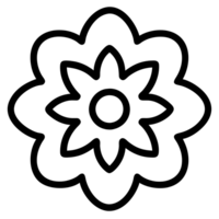 magnifique fleur contour png