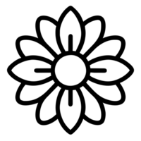 beautiful flower outline png