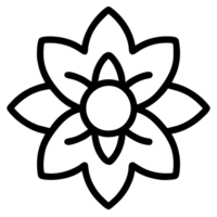 magnifique fleur contour png