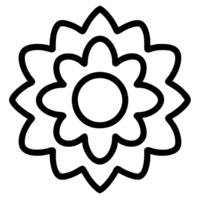 beautiful flower outline png