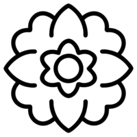 beautiful flower outline png