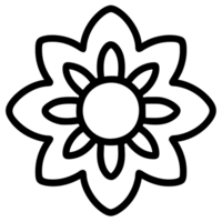 magnifique fleur contour png