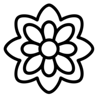 magnifique fleur contour png