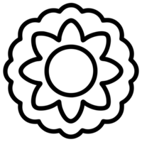 beautiful flower outline png