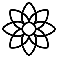 magnifique fleur contour png