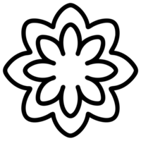 magnifique fleur contour png