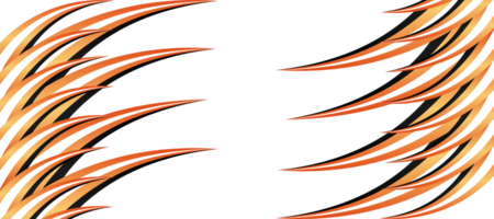 abstrait tigre rayures Orange pente bannière frontière Cadre transparent png