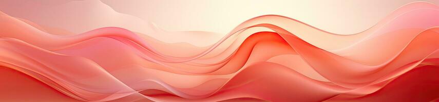 AI generated Abstract Silk Drapery in Peach Fuzz, Color of Elegance. photo