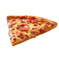 ai genererad flytande pizza skiva mall på transparent bakgrund png