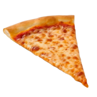ai gerado flutuando pizza fatia modelo em transparente fundo png