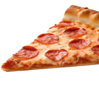 AI generated Floating Pizza Slice Template on Transparent Background png