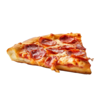 ai gegenereerd drijvend pizza plak sjabloon Aan transparant achtergrond png