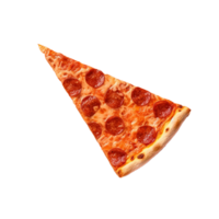 ai généré flottant Pizza tranche modèle sur transparent Contexte png