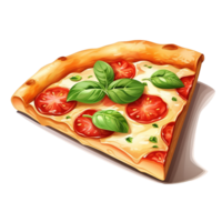 AI generated Floating Pizza Slice Template on Transparent Background png