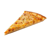 ai generado flotante Pizza rebanada modelo en transparente antecedentes png