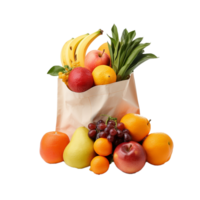 AI generated Assorted Fresh Fruit Collection on Transparent Background png