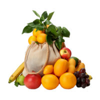 AI generated Assorted Fresh Fruit Collection on Transparent Background png