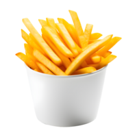 ai generado francés papas fritas aislado en transparente antecedentes png