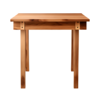 AI generated Wood Side Table Isolated on Transparent Background png