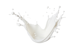 AI generated Milk drops and splashes isolated on transparent background. Abstract background with splashing white liquid png