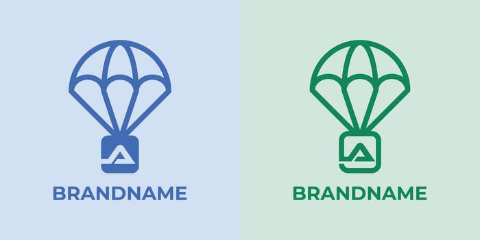 Initial A Airdrop Logo Set, great for business related to Airdrop or parachutes with A initial vector